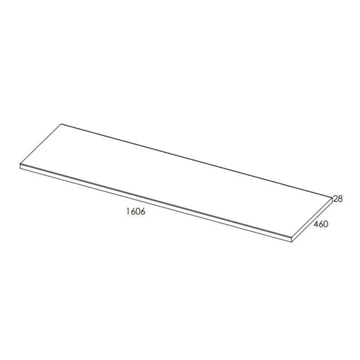 Arezzo design 160x46 cm mosdópult, természetes tölgy AR-166904
