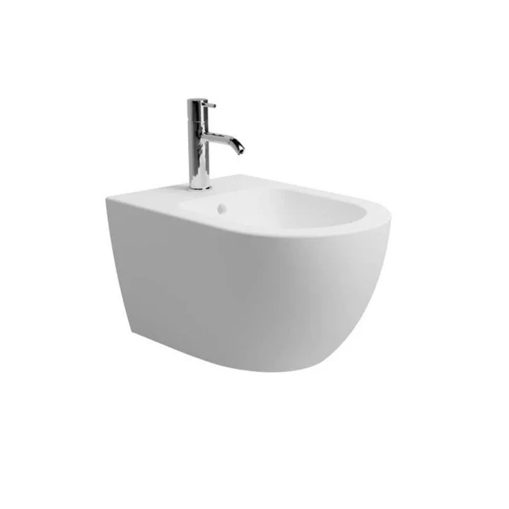 Arezzo design Arizona fali porcelán függesztett bidé csaplyukkal, matt fehér AR-703MW