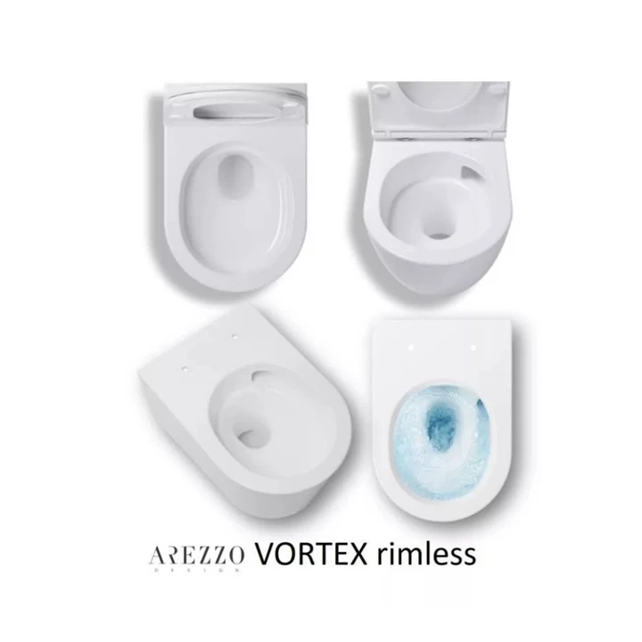 Arezzo design Arizona Vortex Rimless függesztett WC, fényes fehér AR-701