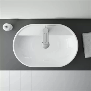 Arezzo design Babette pultra ültethető mosdó 62 cm, fehér AR-145079