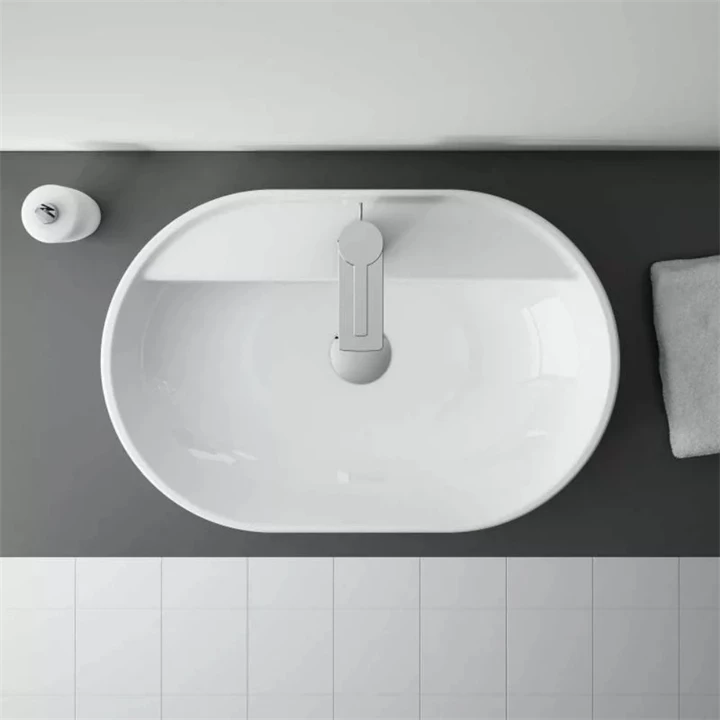 Arezzo design Babette pultra ültethető mosdó 62 cm, fehér AR-145079