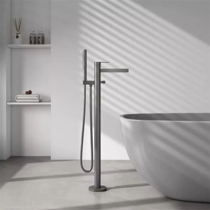 Arezzo design ELEGANT szabadon álló kádtöltő csaptelep, gun metal AR-10095GM
