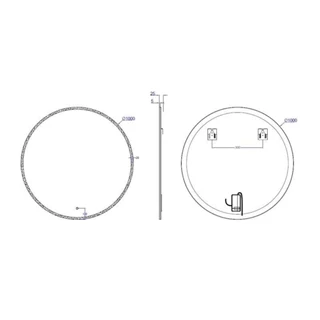 Arezzo design LED okos tükör 100 cm-es kerek AR-3052