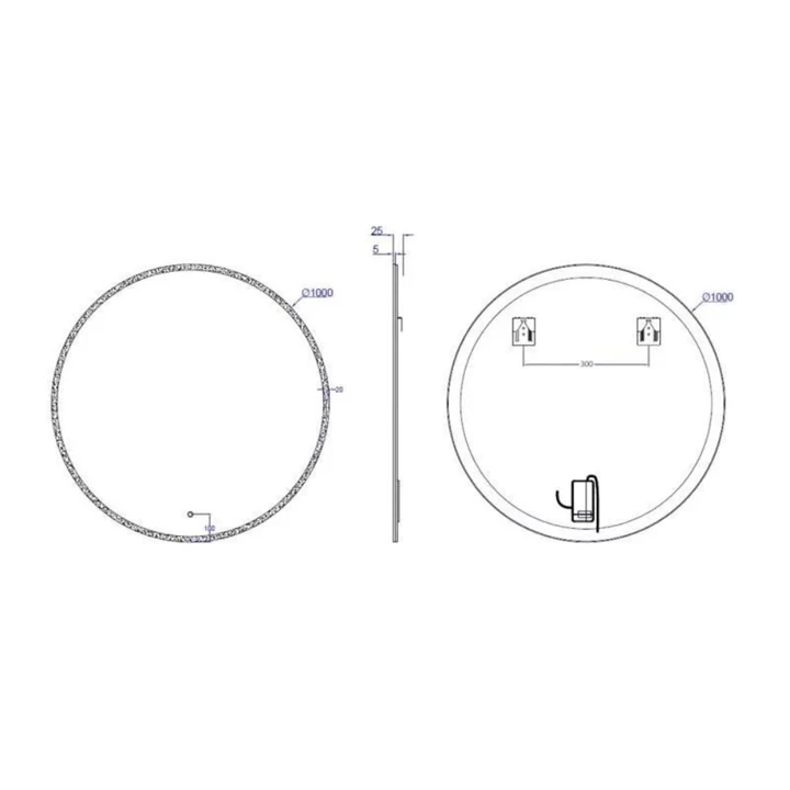 Arezzo design LED okos tükör 100 cm-es kerek AR-3052