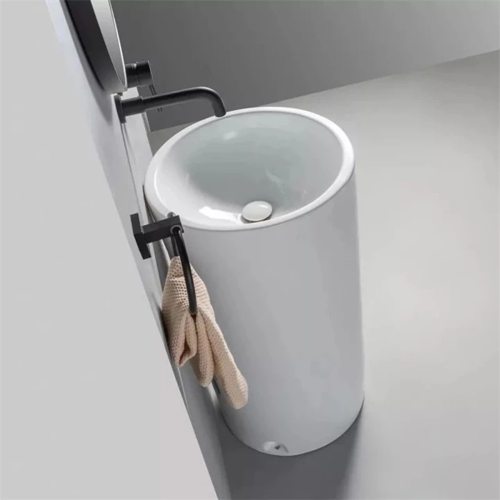 Arezzo design Lincoln álló porcelán mosdó 45x45x81 cm, fényes fehér AR-M9014A