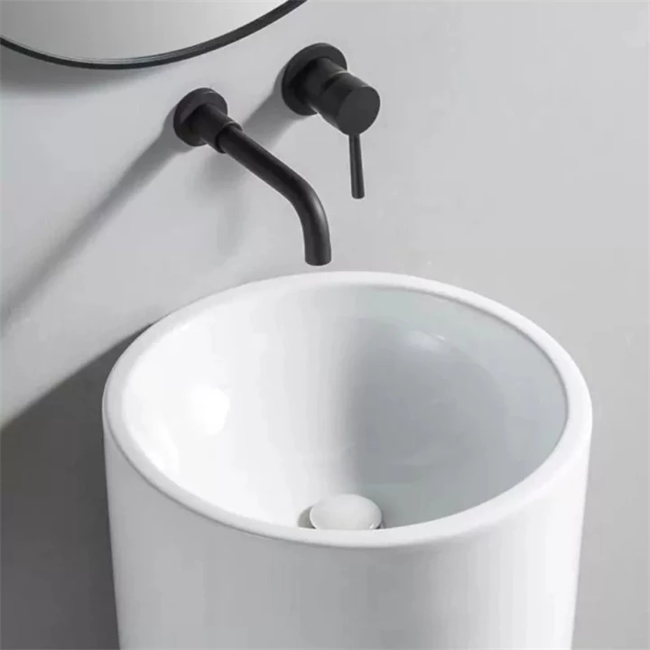 Arezzo design Lincoln álló porcelán mosdó 45x45x81 cm, fényes fehér AR-M9014A