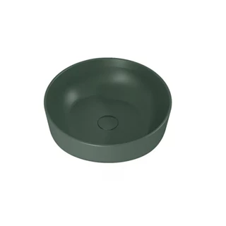 Arezzo design Lorca pultra ültethető porcelán mosdó 42 cm, túlfolyó nélkül, matt zöld AR-146055