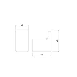 Arezzo design Mono fogas, matt fekete AR-120011B