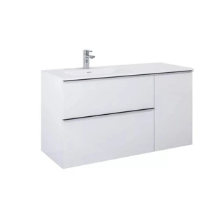 Arezzo design Monterey oldalszekrény szennyeskosárral 40 cm, magasfényű fehér AR-167309 