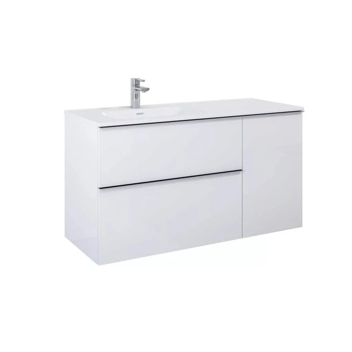 Arezzo design Monterey oldalszekrény szennyeskosárral 40 cm, magasfényű fehér AR-167309 