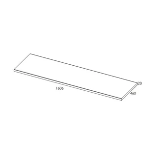 Arezzo design mosdópult 160x46 cm magasfényű fehér AR-166896 