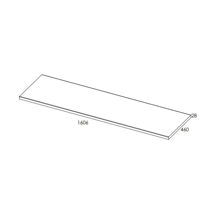 Arezzo design mosdópult 160x46 cm magasfényű fehér AR-166896 