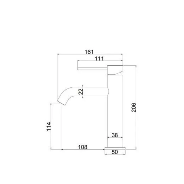 Arezzo design NOVA mosdócsaptelep, szálcsiszolt arany AR-2101BG