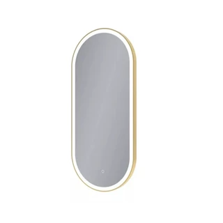 Arezzo design okos LED tükör 40x90 cm, szálcsiszolt arany kerettel AR-3056