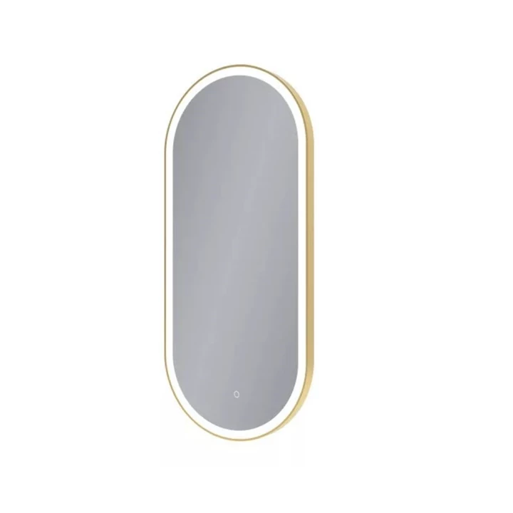 Arezzo design okos LED tükör 40x90 cm, szálcsiszolt arany kerettel AR-3056