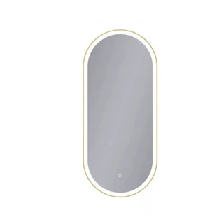Arezzo design okos LED tükör 40x90 cm, szálcsiszolt arany kerettel AR-3056