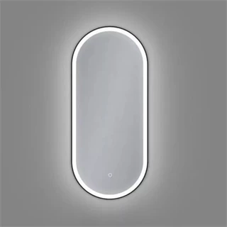 Arezzo design okos tükör LED világítással 40x90 cm, matt fekete kerettel AR-3056BL