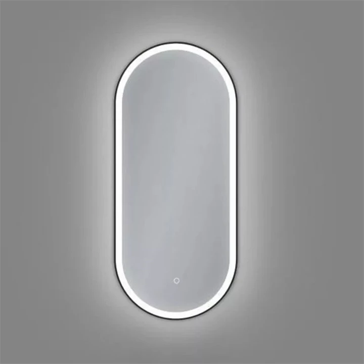 Arezzo design okos tükör LED világítással 40x90 cm, matt fekete kerettel AR-3056BL