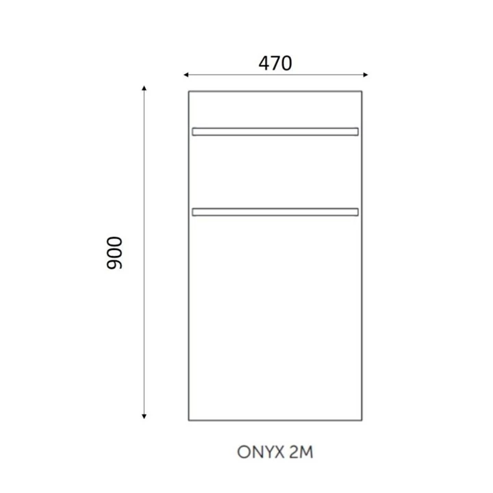 Arezzo design Onyx 2 elektromos törölközőszárító radiátor 900x470, matt fehér AR-ONYX2MWMATT