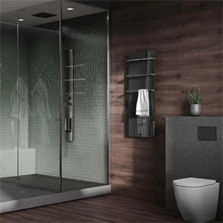 Arezzo design ONYX BLACK 3 matt fekete elektromos törölközőszárító radiátor AR-ONYX3MBMATT