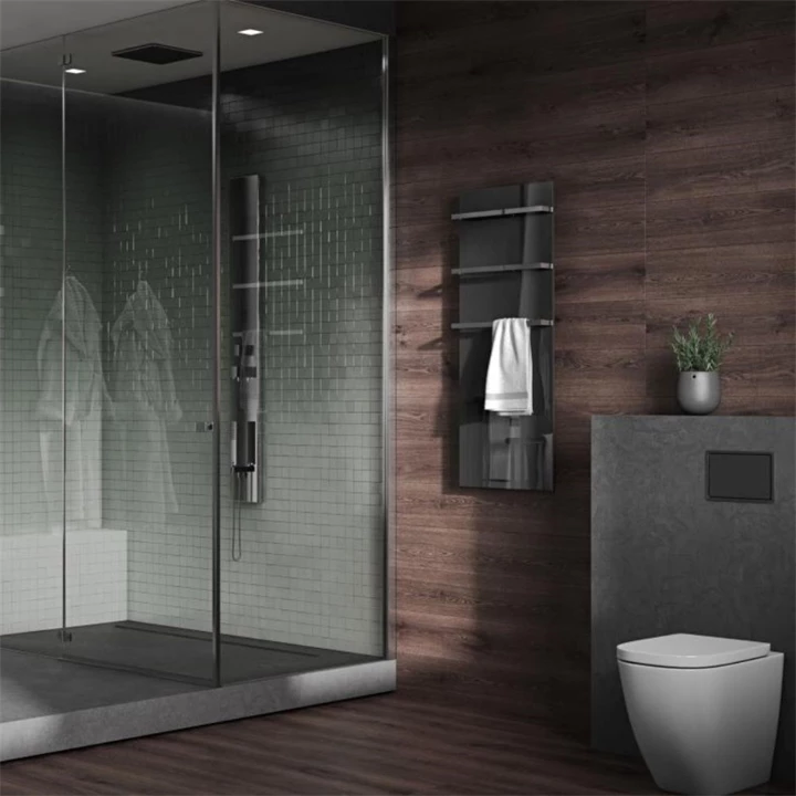 Arezzo design ONYX BLACK 3 matt fekete elektromos törölközőszárító radiátor AR-ONYX3MBMATT