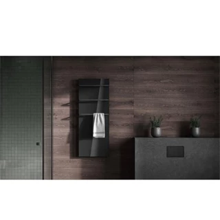 Arezzo design ONYX BLACK 3 matt fekete elektromos törölközőszárító radiátor AR-ONYX3MBMATT