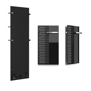 Arezzo design ONYX BLACK 3 matt fekete elektromos törölközőszárító radiátor AR-ONYX3MBMATT