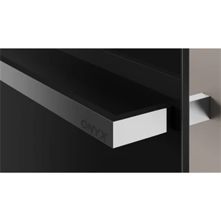 Arezzo design ONYX BLACK 3 matt fekete elektromos törölközőszárító radiátor AR-ONYX3MBMATT