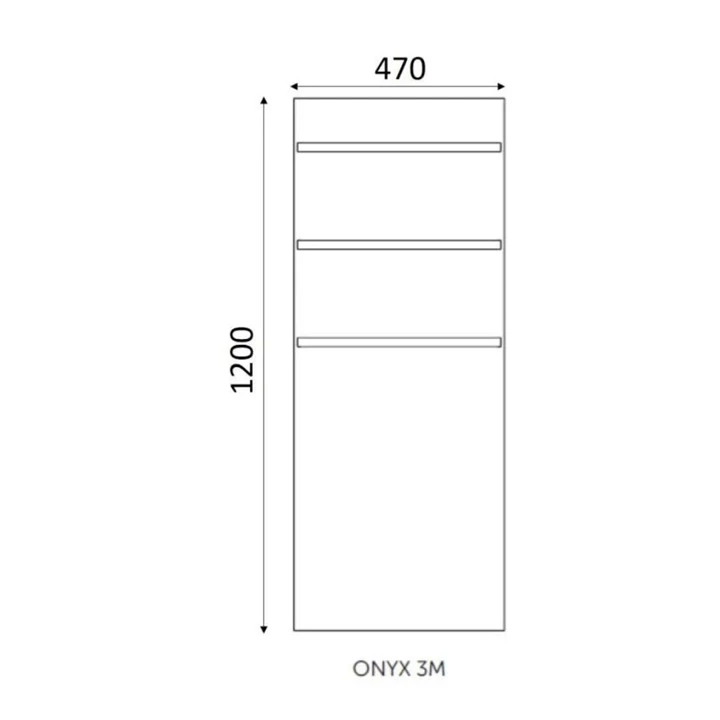 Arezzo design ONYX 3 WHITE elektromos törölközőszárító radiátor  AR-ONYX3MW