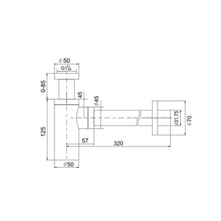 Arezzo design Round mosdószifon AR-220