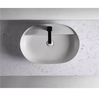 Arezzo design Terrazzo márványpult 161x46 cm, matt fehér mintázatú AR-168543