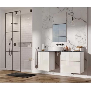 Arezzo design Monterey 60cm-es alsószekrény mosdópulthoz 2 fiókkal magasfényű fehér AR-167089 