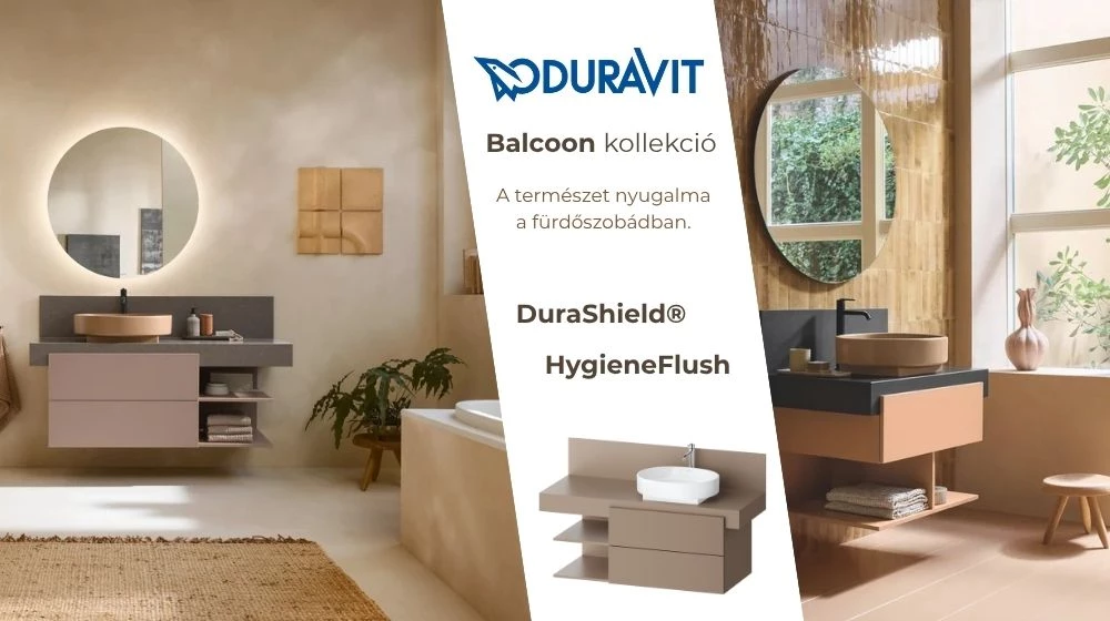 Duravit Balcoon – Természet, design és nyugalom egyensúlya a fürdőszobában