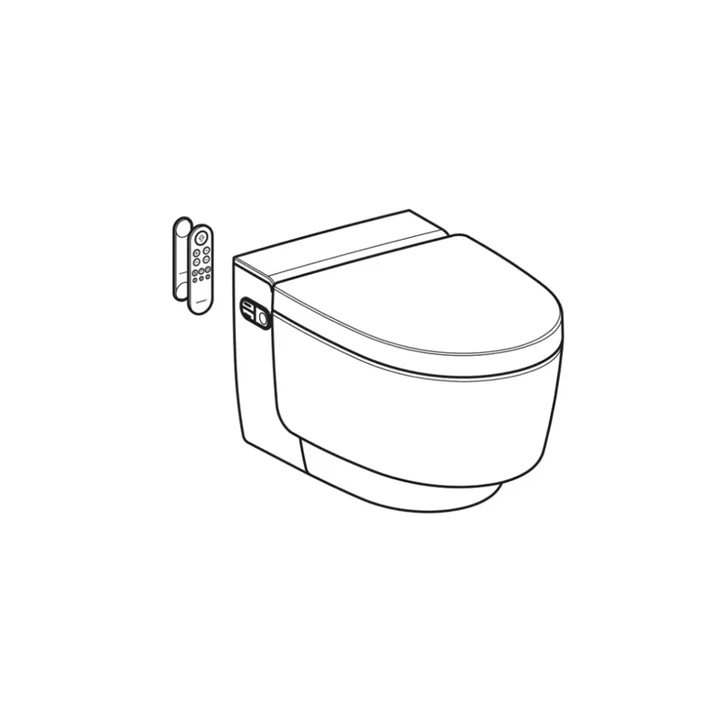 Geberit AquaClean Mera Comfort kerámia fali WC komplett higiéniai berendezés takarólap fehér 146.210.11.1