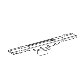 Geberit CleanLine80 zuhanyfolyóka, L30-130cm, feketekróm/políroztt, easy-to-clean bevonat 154.441.QC.1