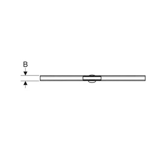 Geberit CleanLine80 zuhanyfolyóka, L30-130cm, feketekróm/políroztt, easy-to-clean bevonat 154.441.QC.1