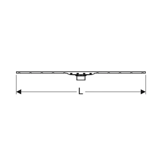 Geberit CleanLine80 zuhanyfolyóka, L30-130cm, feketekróm/políroztt, easy-to-clean bevonat 154.441.QC.1