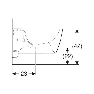 Geberit iCon fali bidé, zárt forma 501.898.00.1