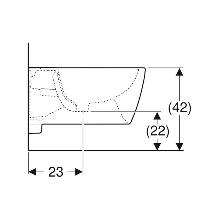 Geberit iCon fali bidé, zárt forma 501.898.00.1