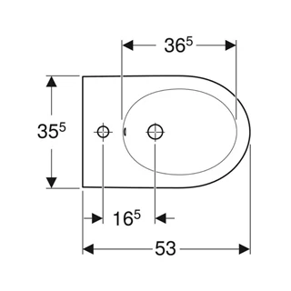 Geberit iCon fali bidé, zárt forma 501.898.00.1