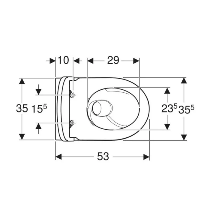Geberit iCon fali WC mélyöblítésű készlet, zárt forma, TurboFlush, WC-ülőkével 503.046.00.1