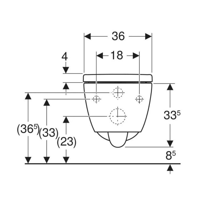 Geberit iCon fali WC mélyöblítésű készlet, zárt forma, TurboFlush, WC-ülőkével 503.046.00.1