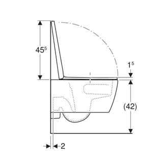 Geberit iCon fali WC mélyöblítésű készlet, zárt forma, TurboFlush, WC-ülőkével 503.046.00.1