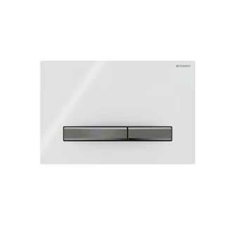 Geberit Sigma50 működtetőlap, 2 mennyiséges öblítéshez, feketekróm/fehér 115.671.11.2