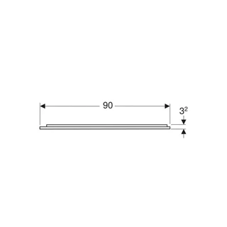 Geberit Option Plus tükör világítással, 90x70cm, ezüstözött/szálcsiszolt alumínium 501.073.00.1