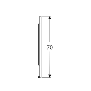 Geberit Option Plus tükör világítással, 90x70cm, ezüstözött/szálcsiszolt alumínium 501.073.00.1