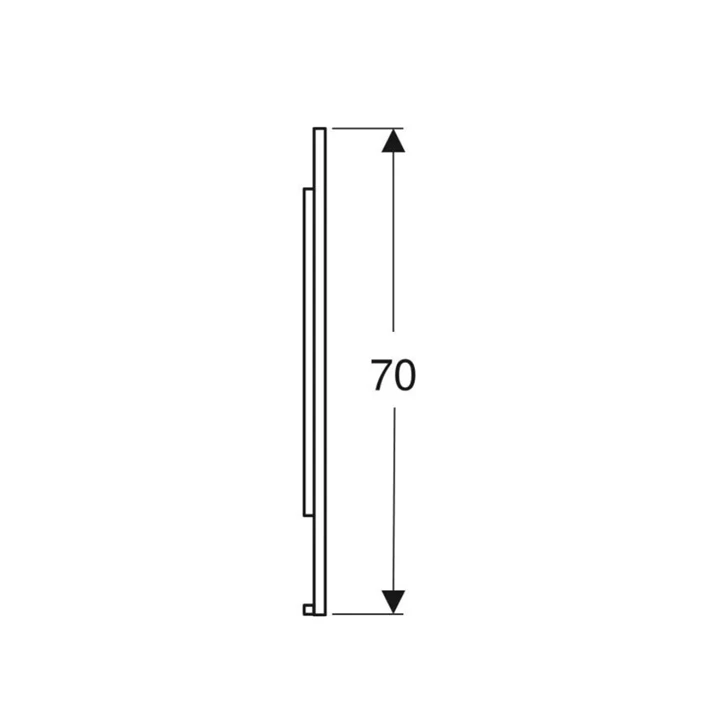 Geberit Option Plus tükör világítással, 90x70cm, ezüstözött/szálcsiszolt alumínium 501.073.00.1
