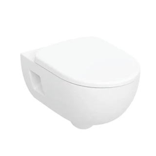 Geberit Selnova mélyöblítésű fali WC készlet 53 cm, részben zárt forma, Rimfree, lecsapódásgátlós gyorskioldós WC-ülőkév