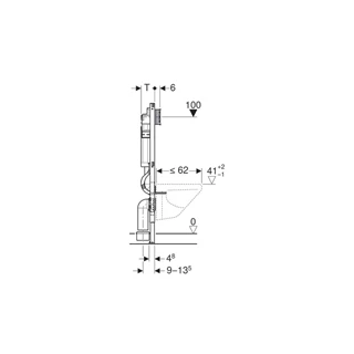 Geberit Duofix fali WC szerelőelem, 112 cm, Sigma 12 cm-es falsík alatti öblítőtartállyal 111.300.00.5