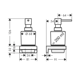 Hansgrohe AddStoris folyékonyszappan adagoló, szálcsiszolt bronz 41745140